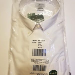 LL Bean Wrinkle-Free Pinpoint Oxford Cloth Shirt,